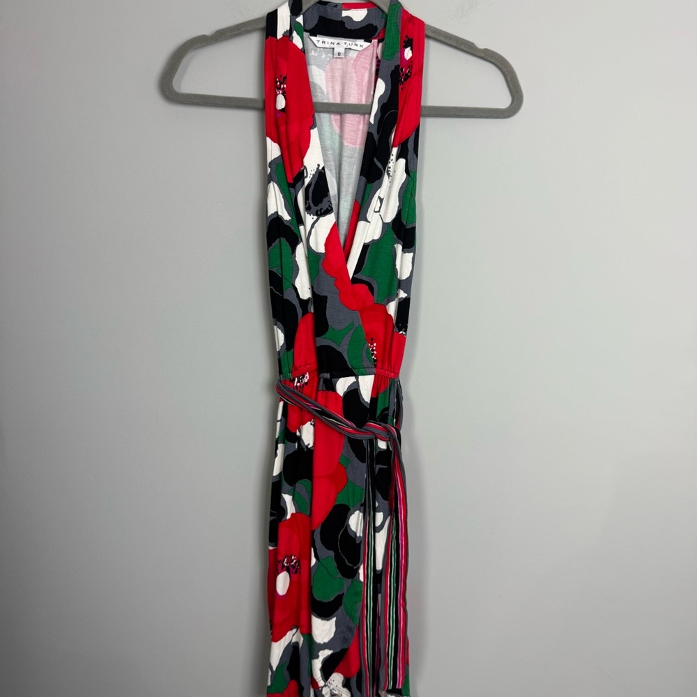 TRINA TURK | Poppy Multi-Color Floral Wrap Dress Women’s Size 0